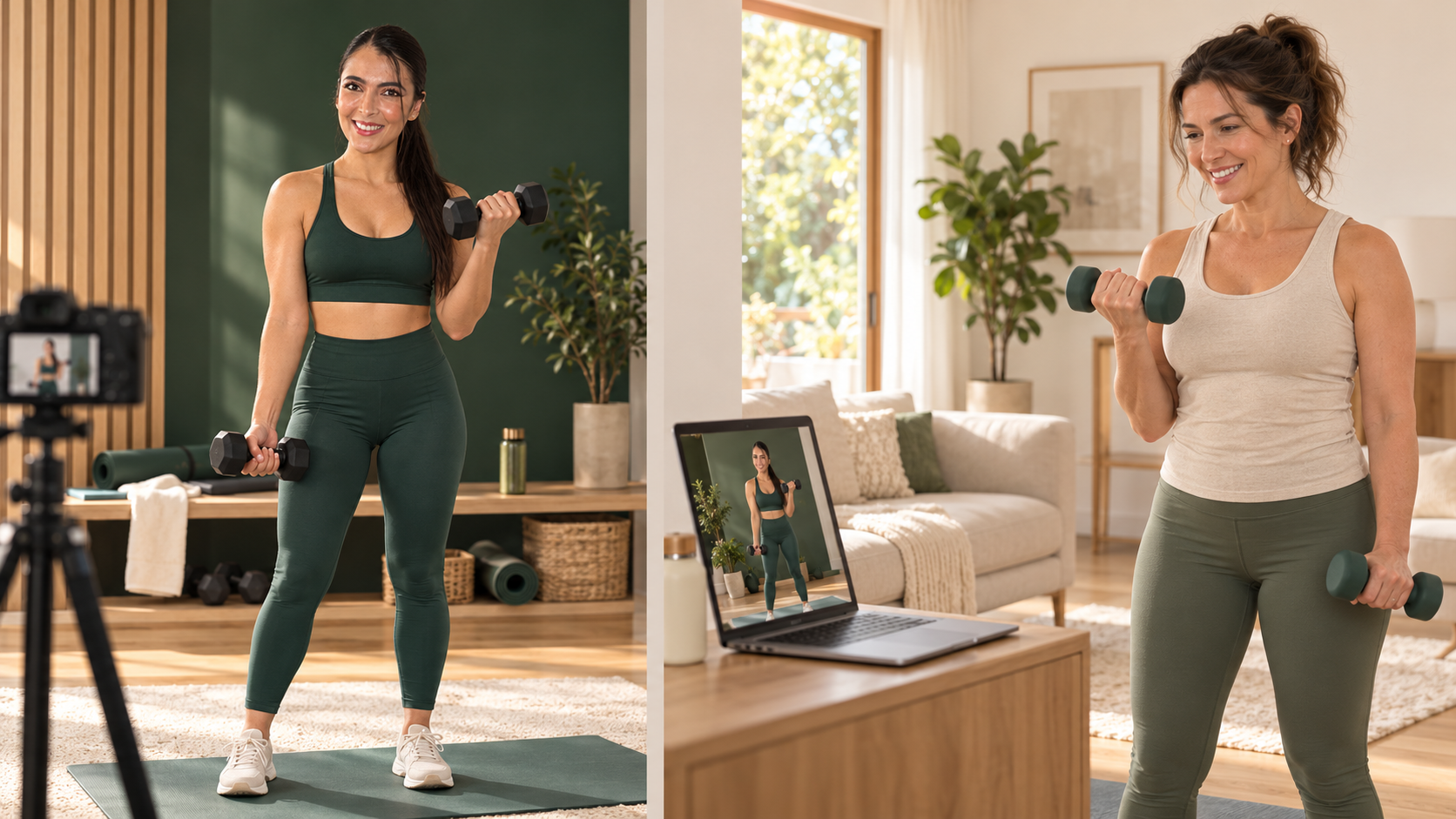 Entrenamiento en línea con mancuernas